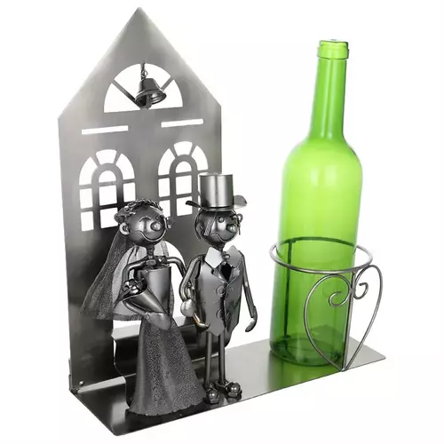 Bride and Groom at Church Bottle Holder